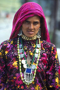 Guddi tribal woman in traditional attire, Himachal Pradesh